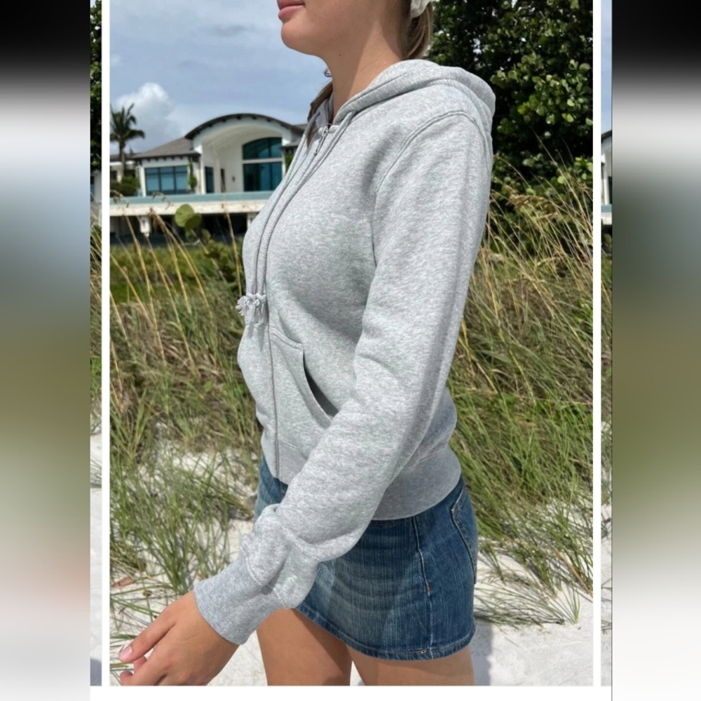 Brandy Melville Christy Hoodie Gray Sz OS - Picture 2 of 12